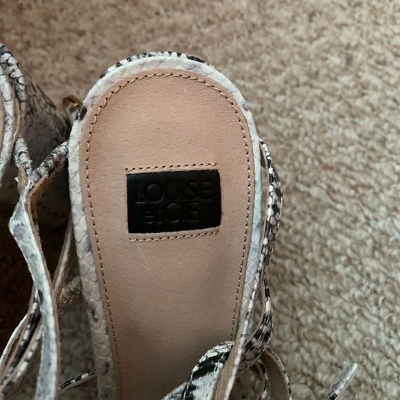 🌟Host Pick!🌟 NWT Louise et Cie snake print & gem heeled sandals - Picture 6 of 8